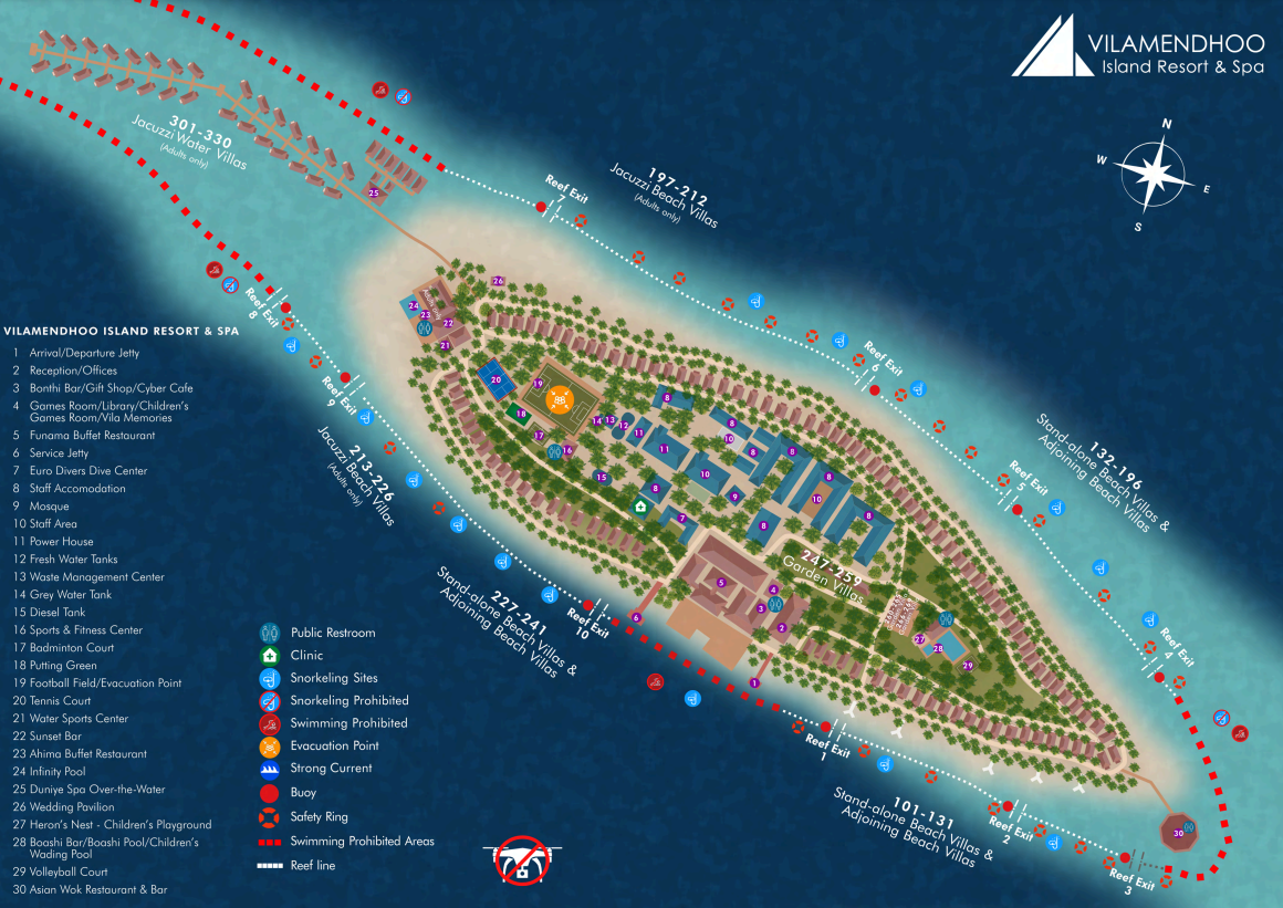 Meeru island resort spa 4 карта отеля